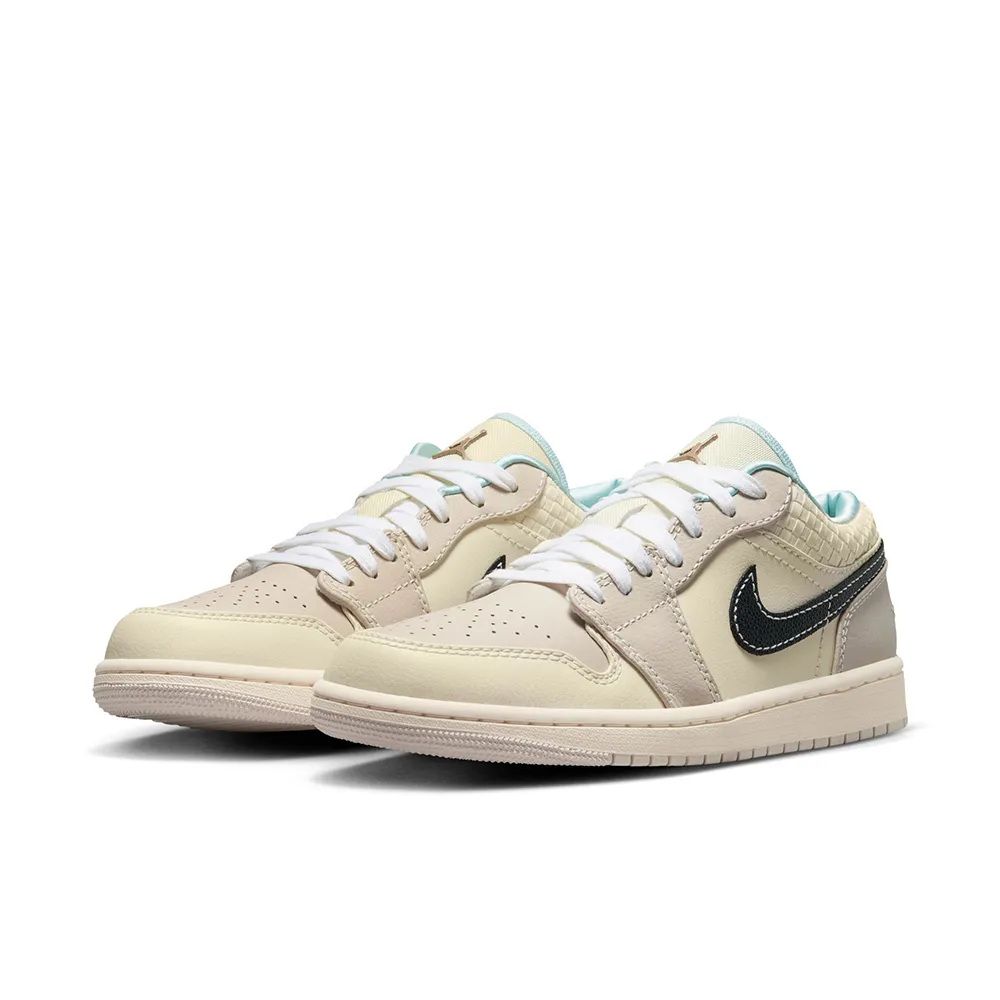 Nike Wmns Air Jordan 1 Low SE 白 桃粉 帆布 刺繡勾勾 女鞋 ACS FN3722-801 歷史價格詳細信息