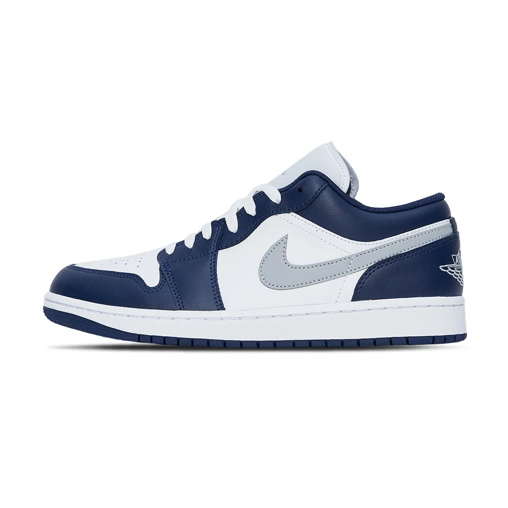 Nike Air Jordan 1 Low 553558-141 男 休閒鞋 運動 喬丹 AJ1 低筒 海軍藍 灰 歷史價格詳細信息