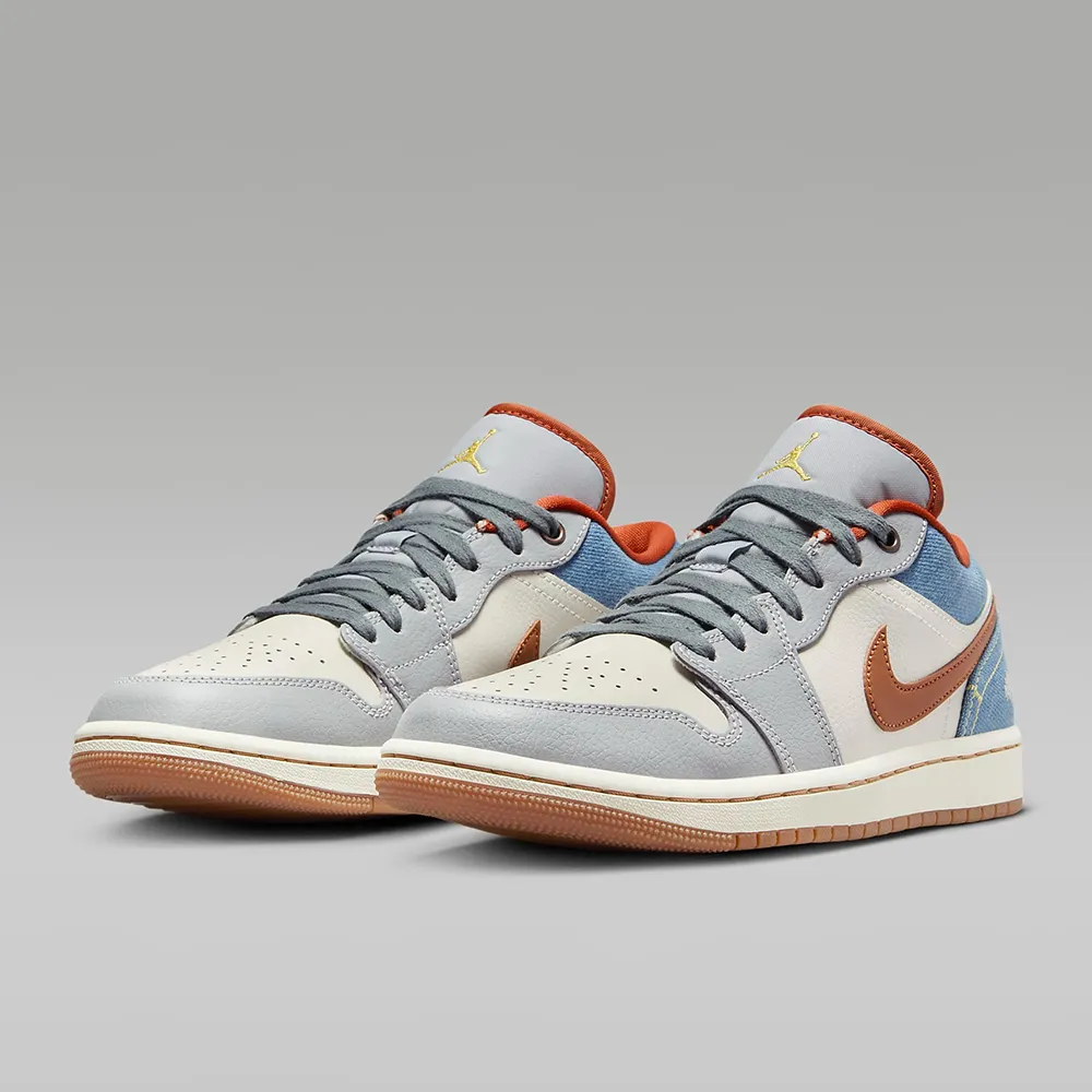 Nike Air Jordan 1 Low 女 灰 低筒 經典 皮革 運動 休閒鞋 CZ0776-300 歷史價格詳細信息