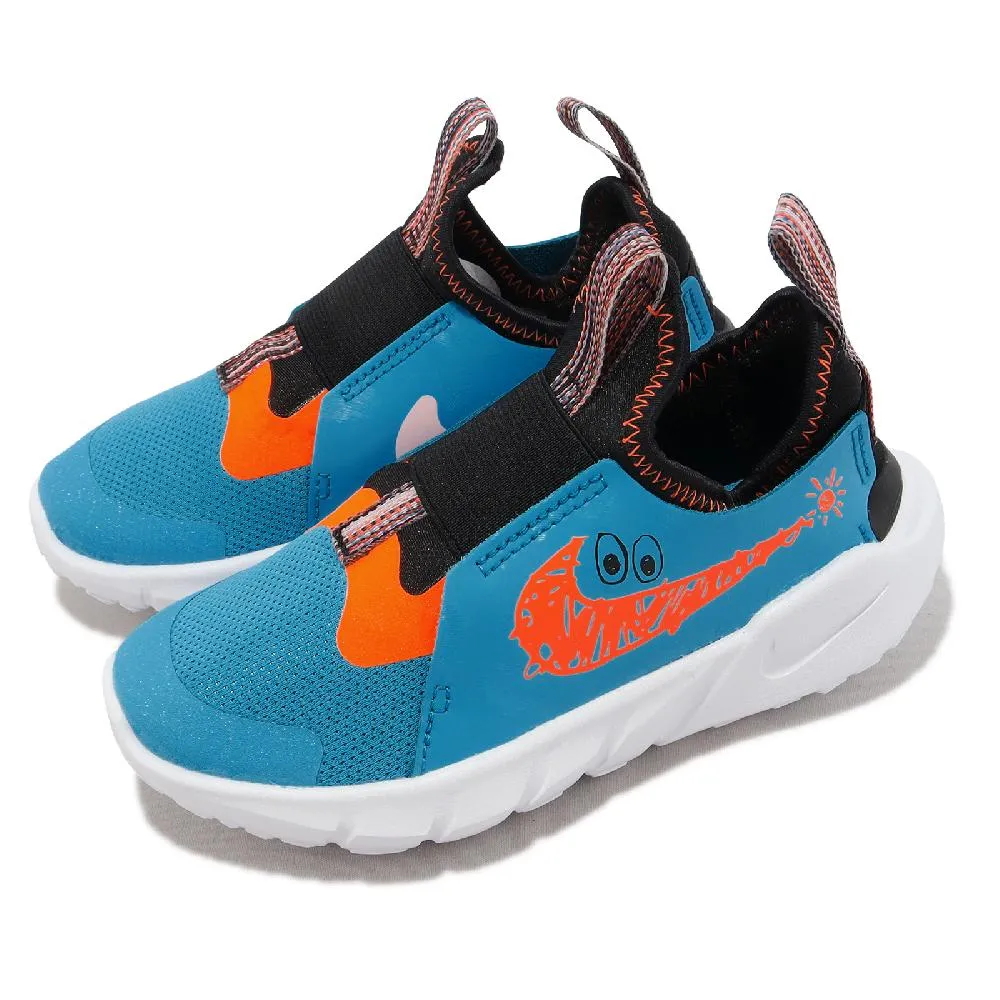 Nike 童鞋 Flex Runner 2 JP TDV 黑 白 塗鴉 小童鞋 運動鞋 【ACS】 DV3099-001 歷史價格詳細信息