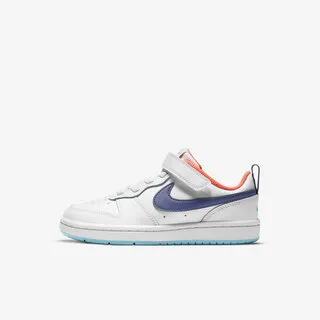 Nike Court Borough Low 2 中童 白藍紅 魔鬼氈 舒適 穿搭 低筒 休閒鞋 DO7447-101 歷史價格詳細信息