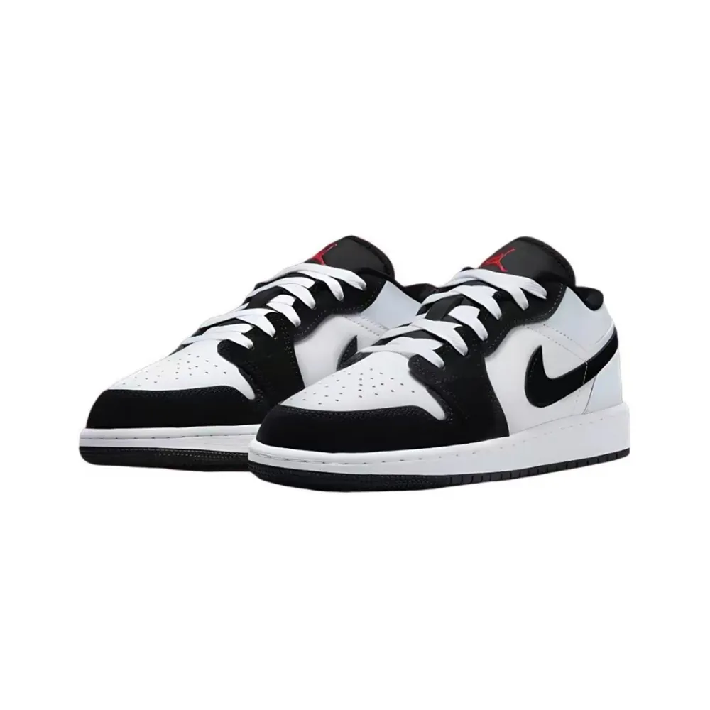 休閒鞋 Air Jordan 1 Low GS Panda Toe 大童 女鞋 白 黑 銀 AJ1 HF3188-106 歷史價格詳細信息