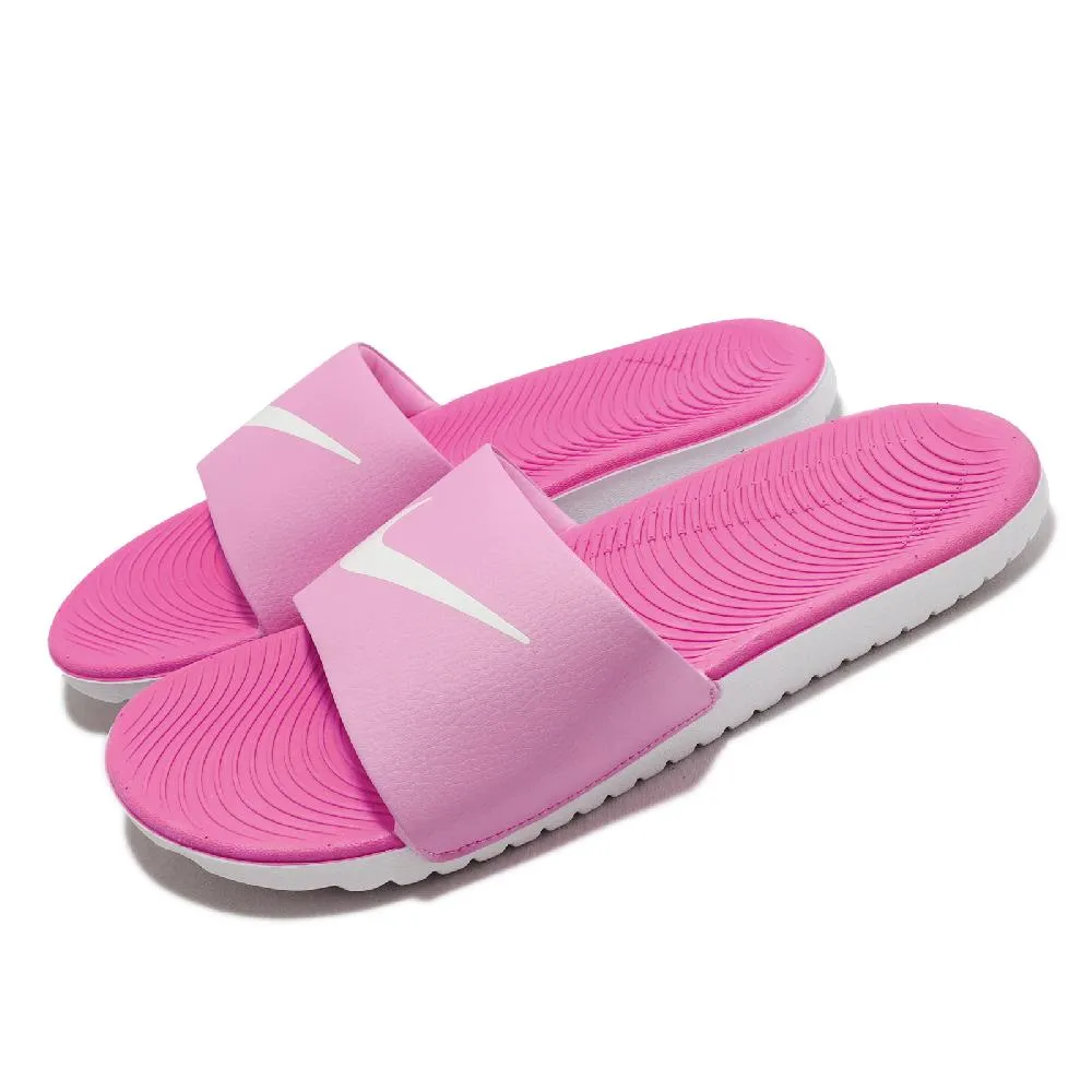 Nike 拖鞋 Kawa Slide GS/PS 桃紅 白 大童鞋 中童鞋 女鞋 回彈 【ACS】 819352-602 歷史價格詳細信息