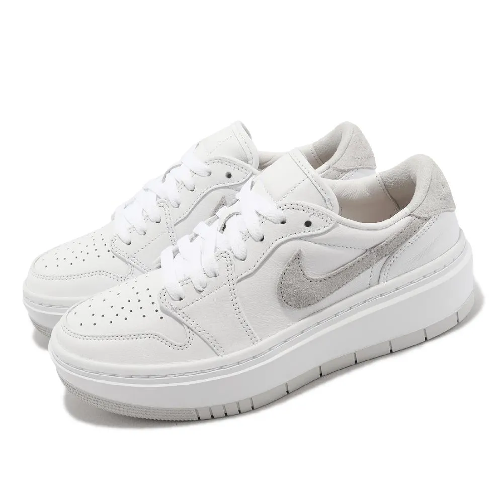 NIKE 休閒鞋 AIR JORDAN 1 LOW ELEVATE 白 灰勾 厚底 AJ1 女 DH7004-110 歷史價格詳細信息