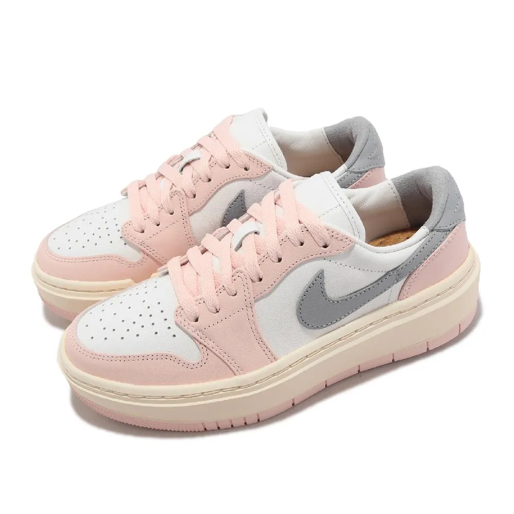 NIKE 休閒鞋 AIR JORDAN 1 LOW ELEVATE 白 灰勾 厚底 AJ1 女 DH7004-110 歷史價格詳細信息