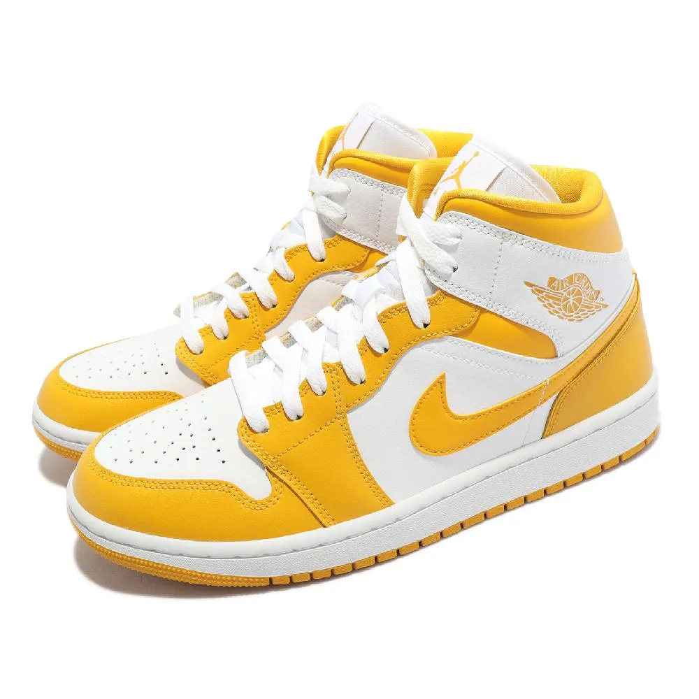 NIKE AIR JORDAN 1 MID 黃蜂隊 湖藍 休閒運動籃球鞋 男女鞋 554724-415 歷史價格詳細信息