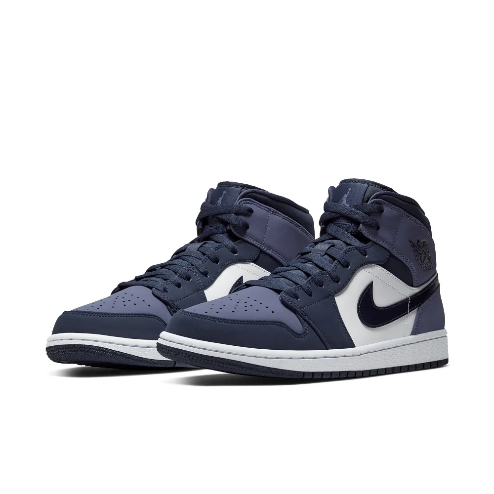Nike Air Jordan 1 Mid [554724-445] 男 休閒鞋 喬丹 中筒 AJ1 黑曜石 磨砂紫 歷史價格詳細信息