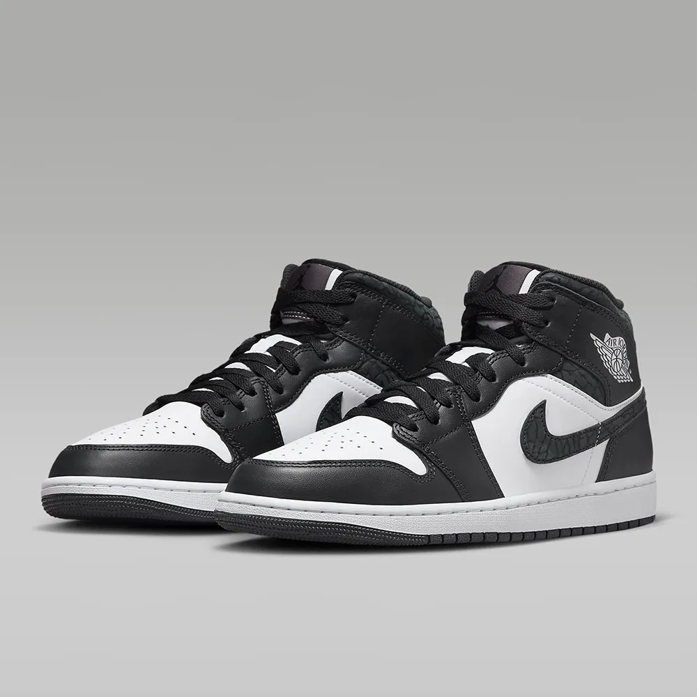 Nike Air Jordan 1 Mid SE [FB9911-001] 男 休閒鞋 喬丹 AJ1 象紋 熊貓 黑白 歷史價格詳細信息