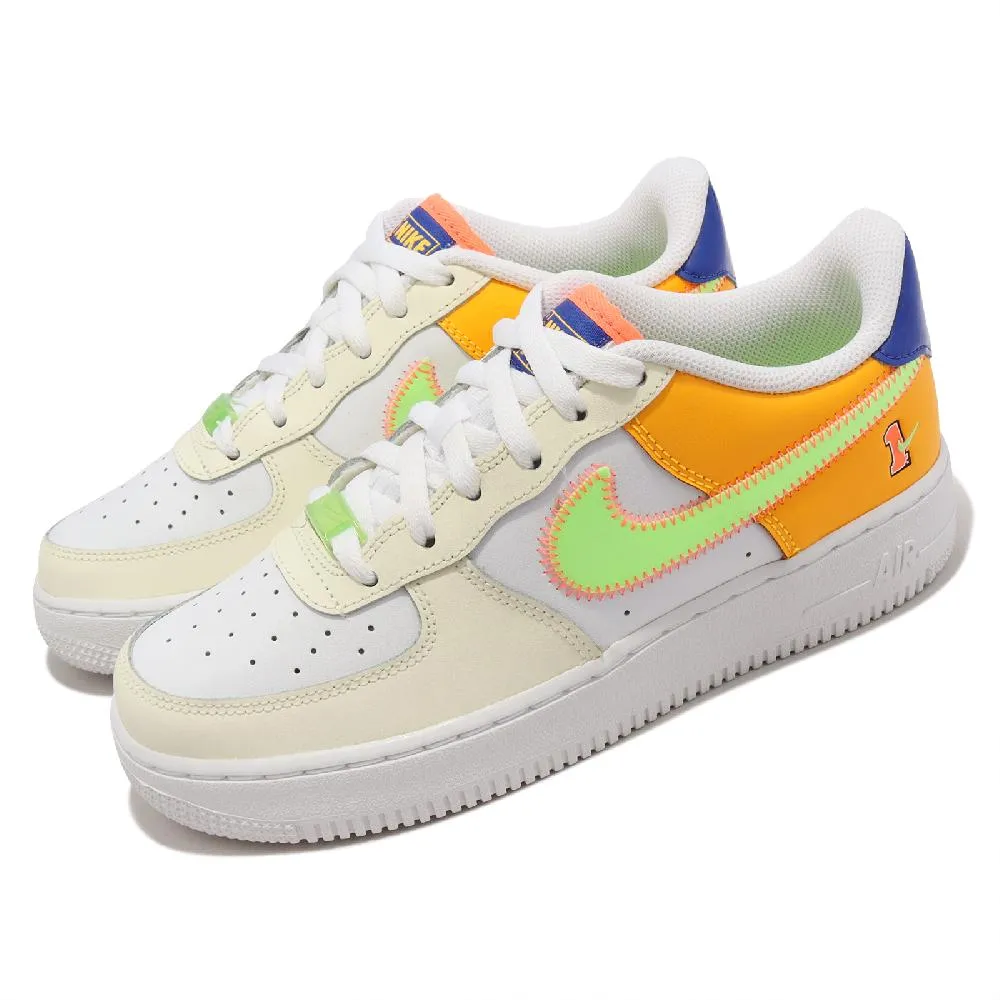 Nike 休閒鞋 Air Force 1 LV8 GS 白 黑 銀珠糖 小白鞋 女鞋 ACS DC9651-100 歷史價格詳細信息