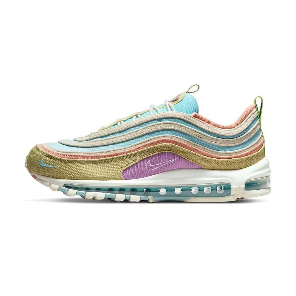 Nike Air Max 97 氣墊 藍紫粉 休閒運動慢跑鞋 男女鞋 情侶鞋 923288-500【ADIDAS x NIKE】 歷史價格詳細信息