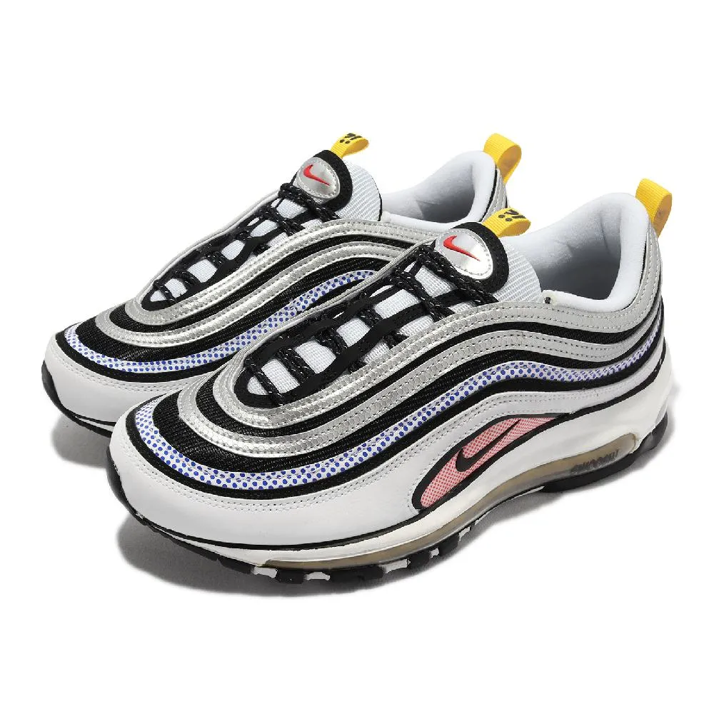 Nike Air Max 97 氣墊 白黑 熒光綠 子彈 休閒運動慢跑鞋 男女鞋 921733-105【ADIDAS x NIKE】 歷史價格詳細信息