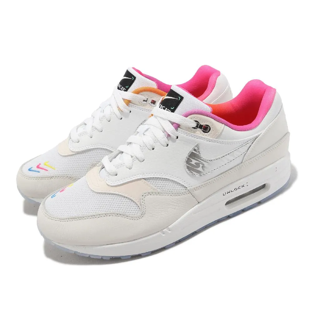 Nike 耐吉 休閒鞋 Air Max 1 男鞋 女鞋 白 黑 氣墊 經典 復古 百搭 FD9082-107 歷史價格詳細信息