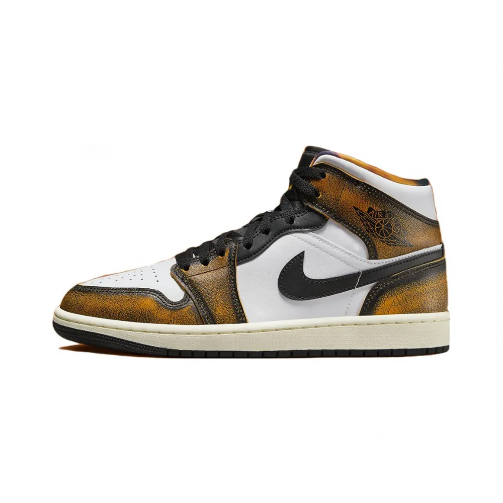Air Jordan Mid 1 SE Orange Wear Away 黑 白 古銅 男鞋 DQ8417-071 歷史價格詳細信息