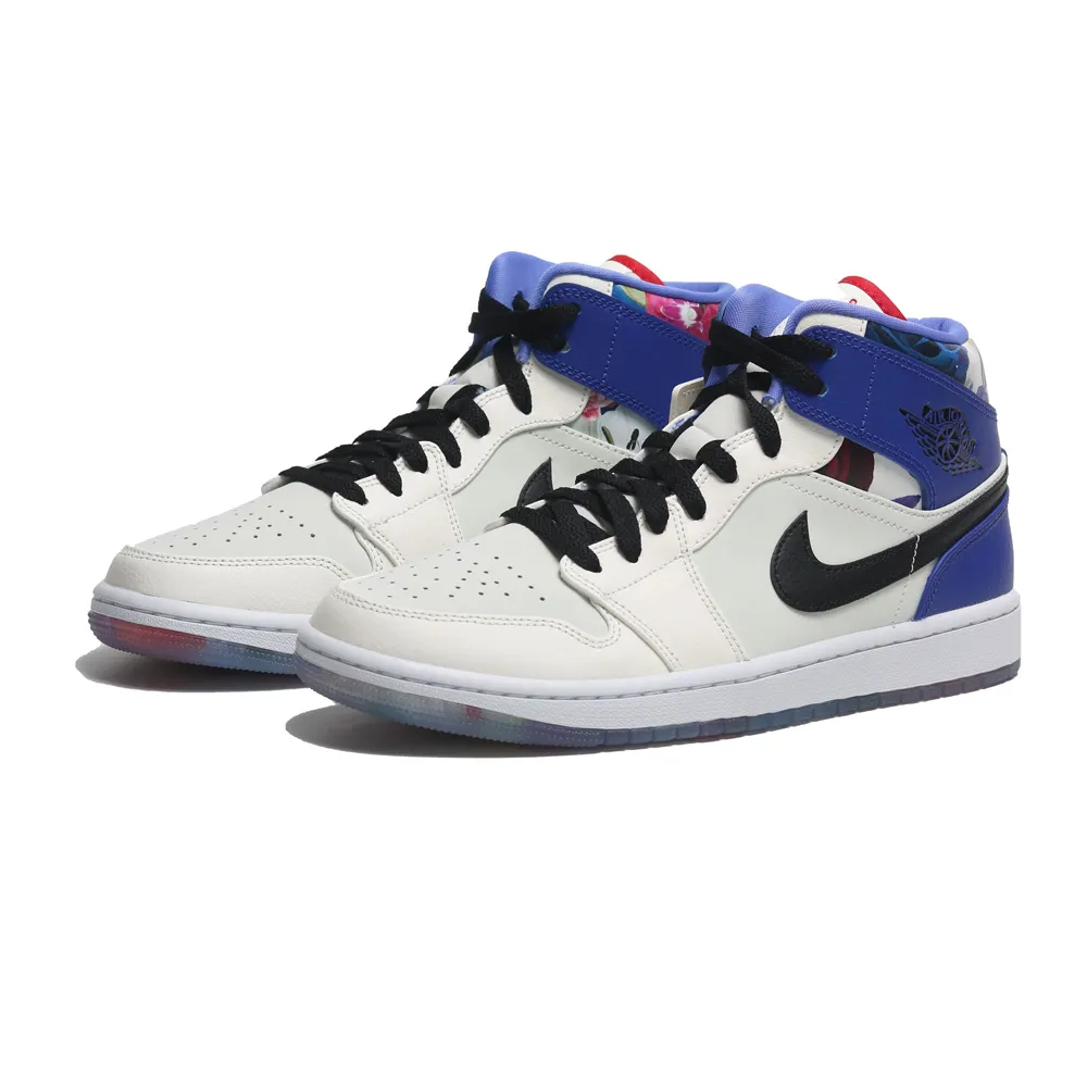 Air Jordan 1 Mid SE 白 冰藍 黑 喬丹 AJ1 男鞋 一代 零碼福利品 【ACS】 歷史價格詳細信息