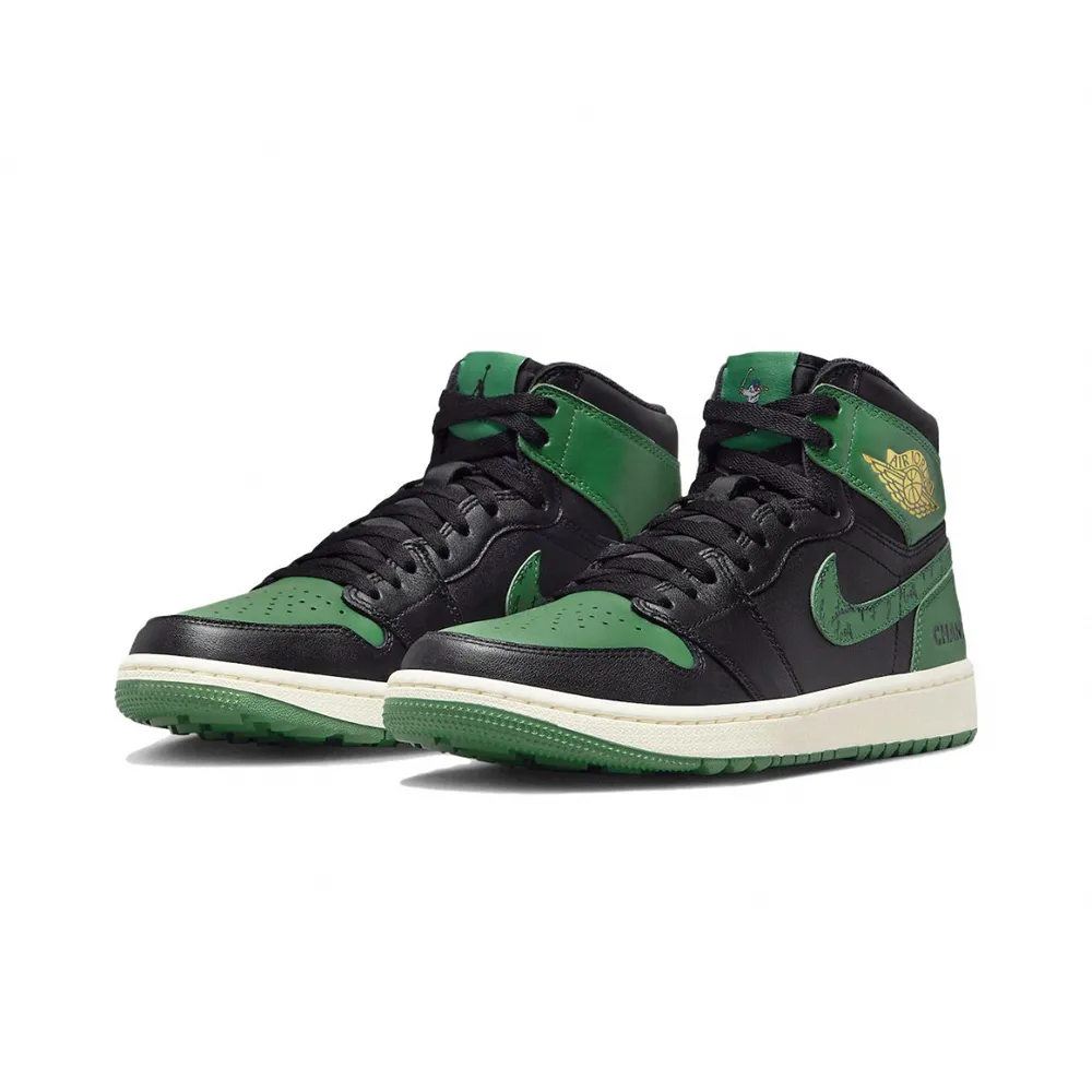 x Eastside Golf 高爾夫球鞋 Air Jordan 1 High Golf NRG 男鞋 黑 綠 皮革 FJ0849-001 歷史價格詳細信息