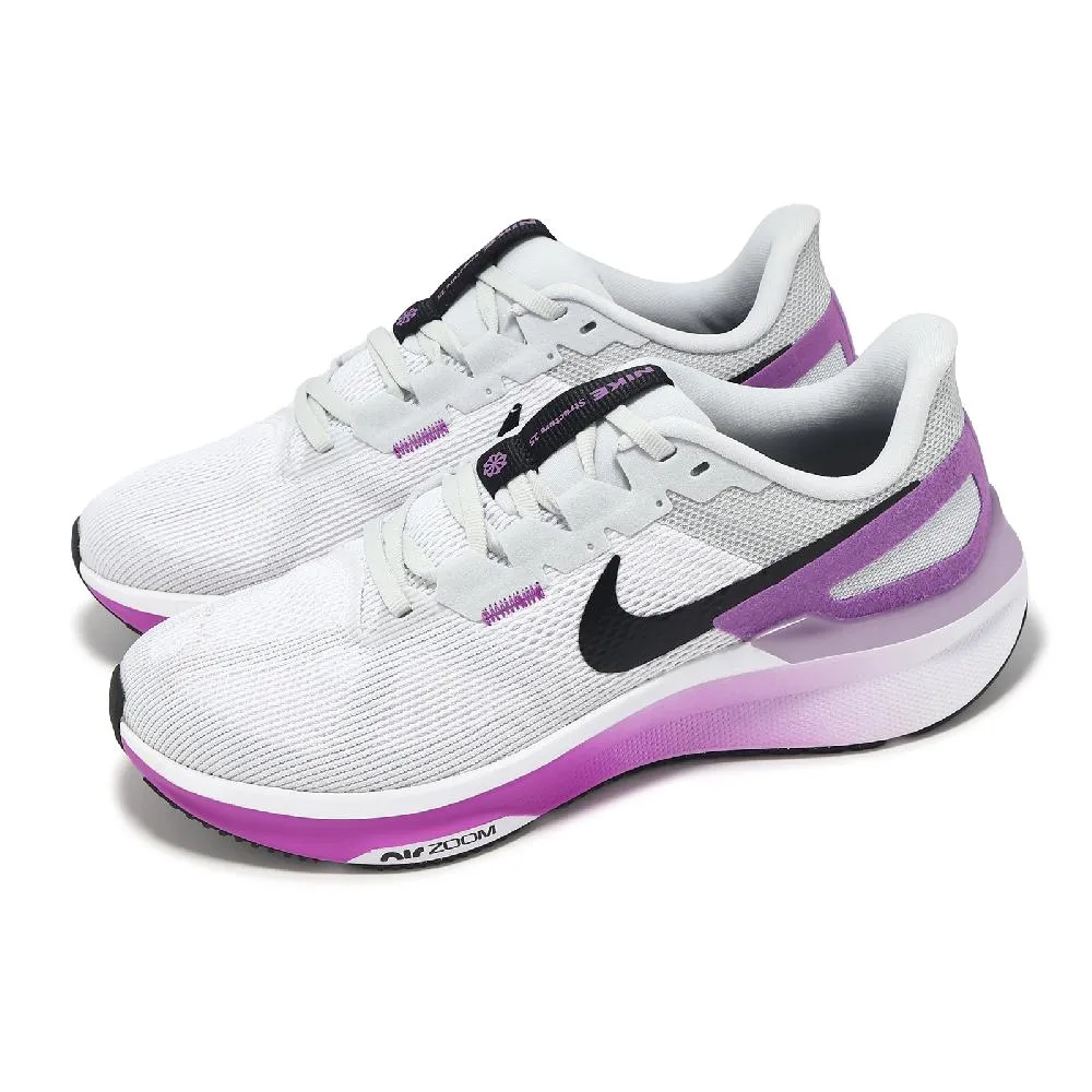 Nike 耐吉 慢跑鞋 Wmns Air Zoom Structure 25 女鞋 白 銀 氣墊 支撐 穩定 緩震 DJ7884-101 歷史價格詳細信息