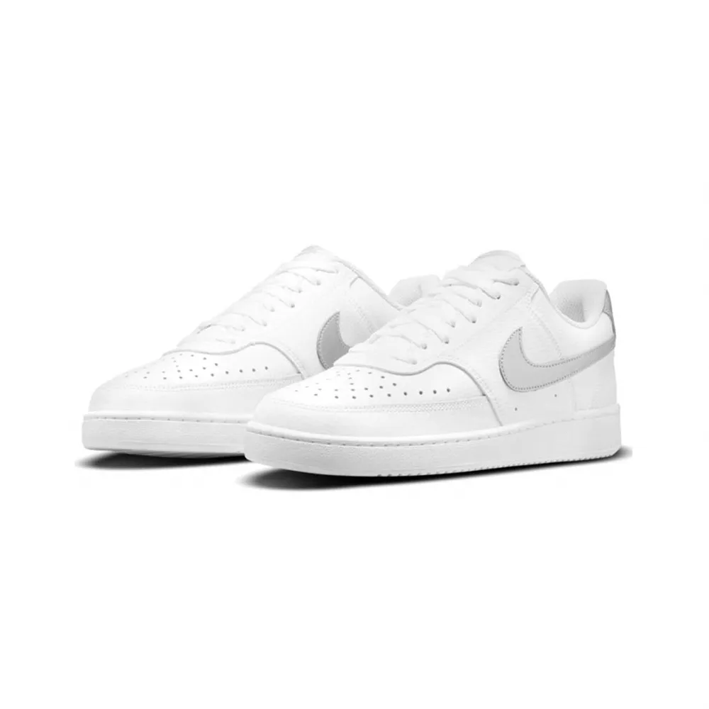 NIKE 休閒鞋 COURT VISION LOW 白 銀灰 經典 復古 女 CD5434-111 歷史價格詳細信息