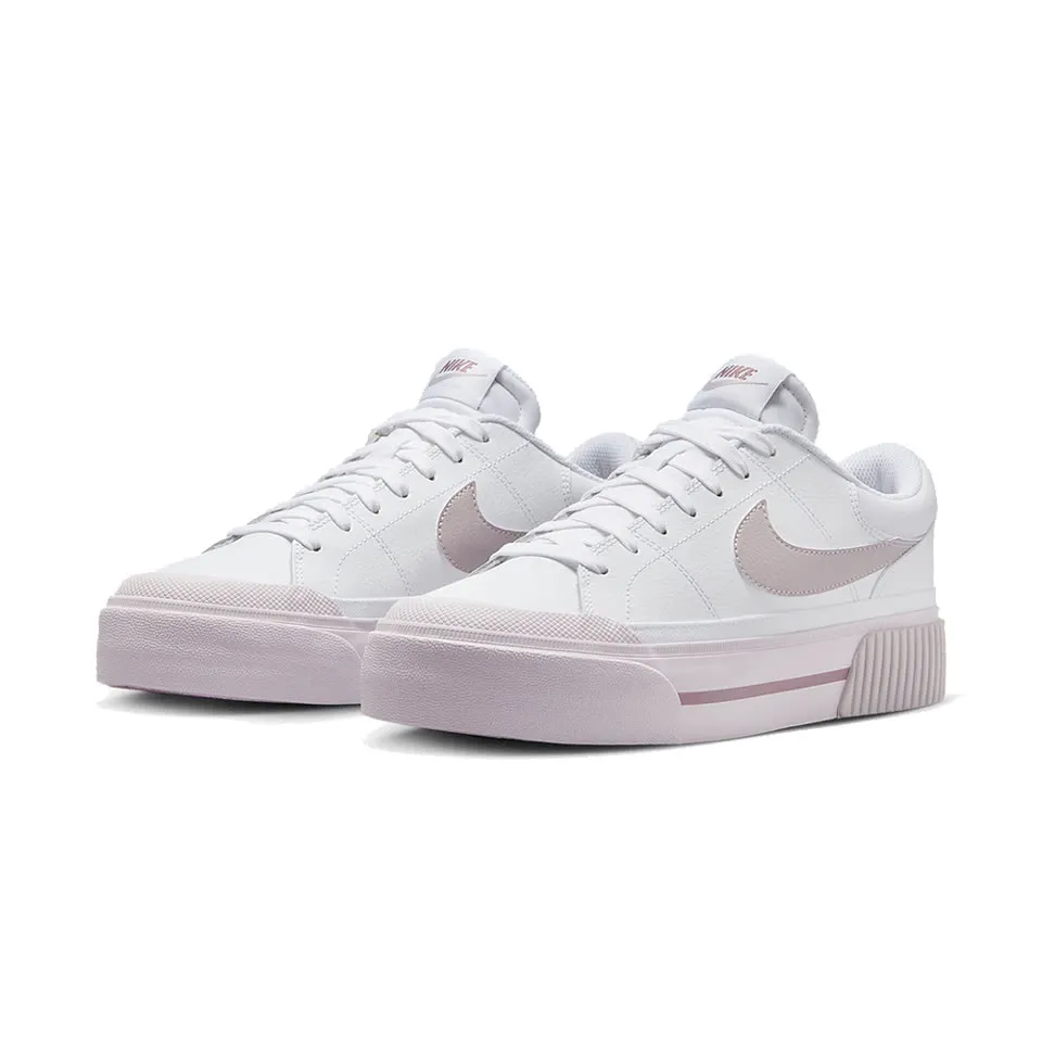 Nike Wmns Court Legacy Lift 白 黑 厚底增高 休閒鞋 女鞋 零碼福利品 【ACS】 歷史價格詳細信息
