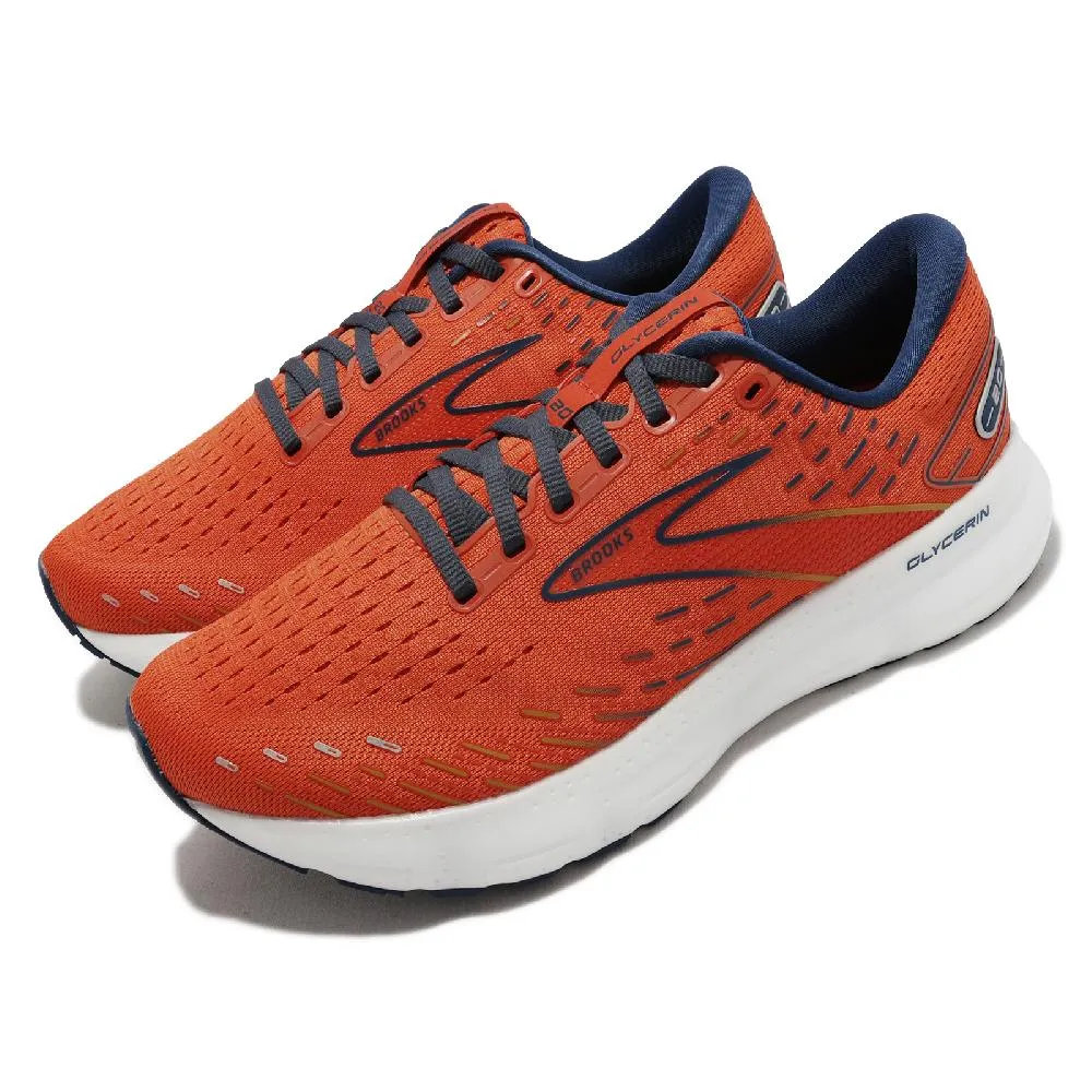 Brooks 慢跑鞋 Glycerin 20 甘油系列 灰 藍 路跑 回彈緩衝 男鞋 【ACS】 1103821D070 歷史價格詳細信息