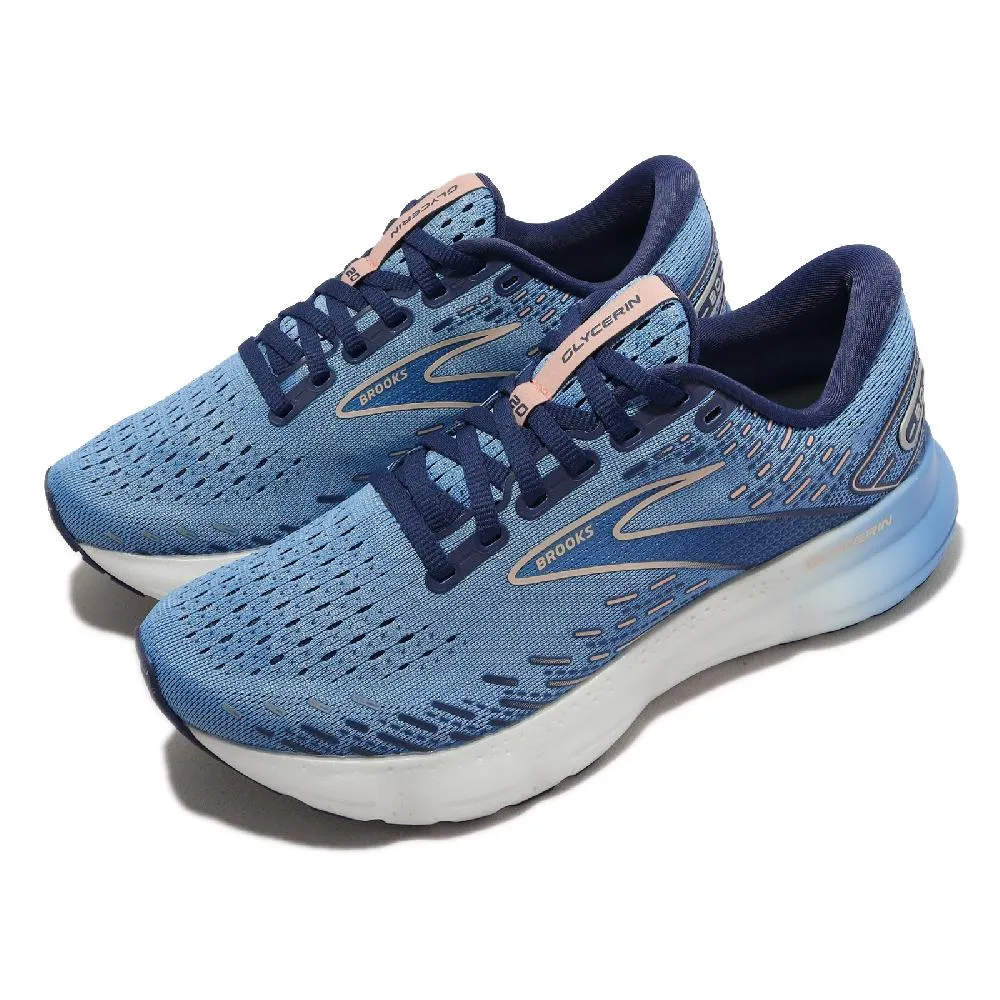 Brooks 慢跑鞋 Glycerin 20 甘油系列 灰 藍 路跑 回彈緩衝 男鞋 【ACS】 1103821D070 歷史價格詳細信息