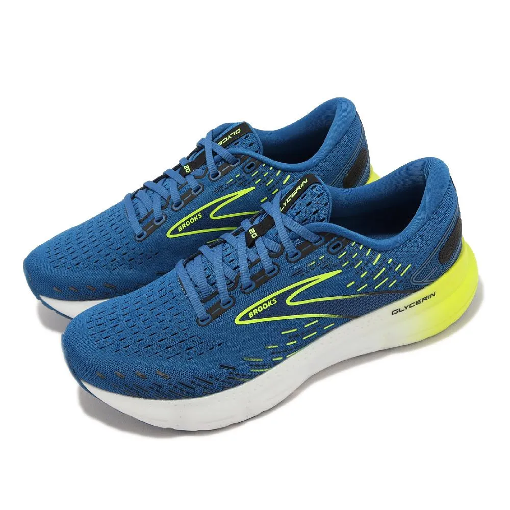 Brooks 慢跑鞋 Glycerin 20 甘油系列 灰 藍 路跑 回彈緩衝 男鞋 【ACS】 1103821D070 歷史價格詳細信息