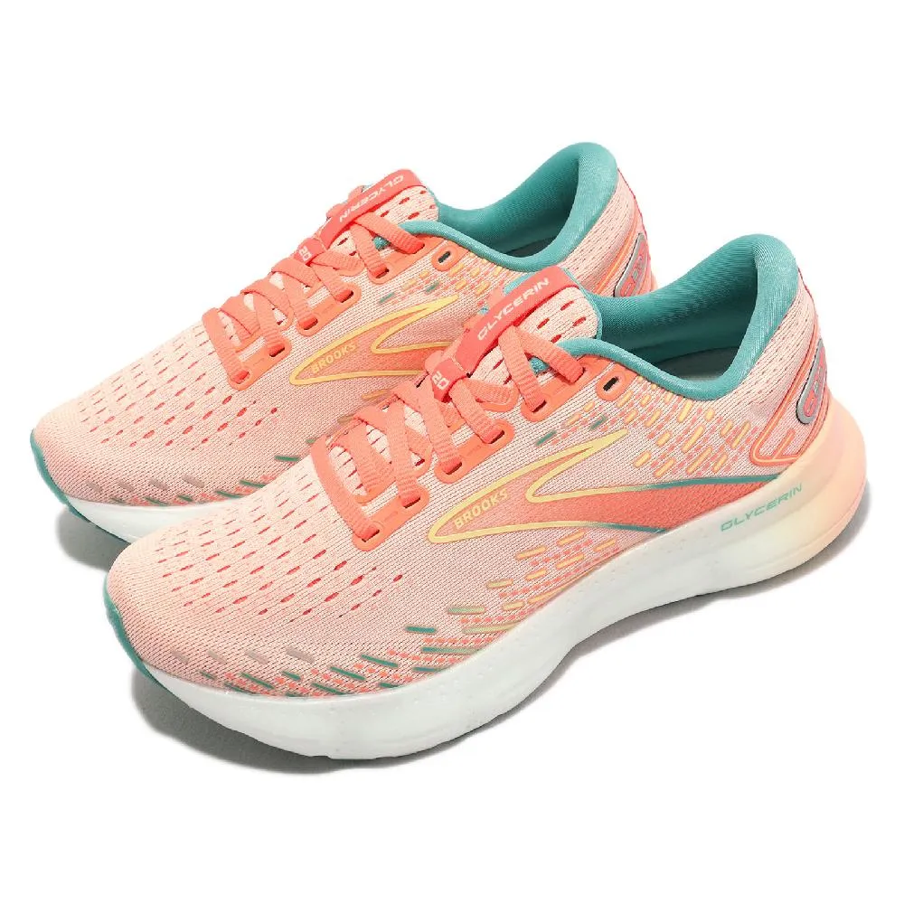 Brooks 慢跑鞋 Glycerin 20 粉橘 灰紫 路跑 避震 甘油20 女鞋 【ACS】 1203691B512 歷史價格詳細信息