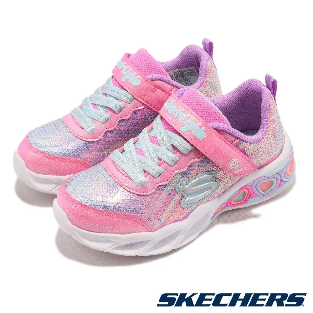 SKECHERS S LIGHTS 魔鬼氈 燈鞋 中童 黑藍 R9793 (400138LBKBL) 歷史價格詳細信息
