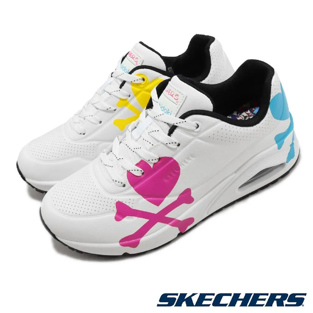 Skechers 休閒鞋 Uno 女鞋 JAMES GOLDCROWN 聯名款 白 愛心【ACS】 155507WMLT 歷史價格詳細信息