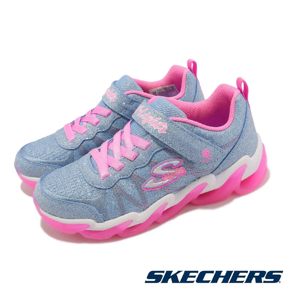 Skechers 童鞋 S Lights 紫 桃紅 愛心 魔鬼氈 燈鞋 發光鞋 小朋友【ACS】 302312LPRMT 歷史價格詳細信息
