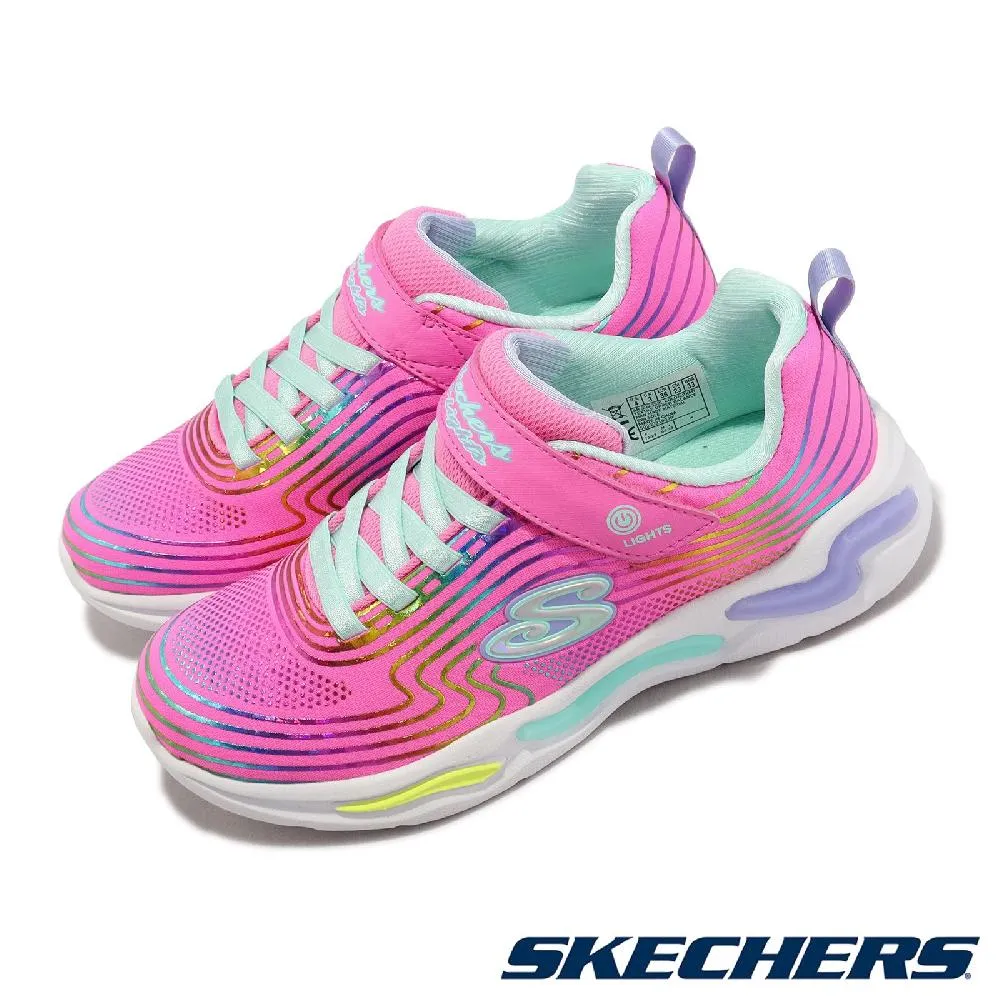 SKECHERS S LIGHTS 魔鬼氈 燈鞋 中童 粉紫 R9893 (30315LLTPK) 歷史價格詳細信息