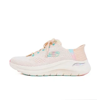 Skechers Arch Fit 2.0 [150066WWBL] 女 休閒鞋 寬楦 厚底 套入式 瞬穿 白 藍 歷史價格詳細信息