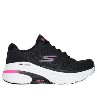 Skechers Max Cushioning 黑色 網布 運動慢跑鞋 女款 NO.J0633【新竹皇家】 歷史價格詳細信息