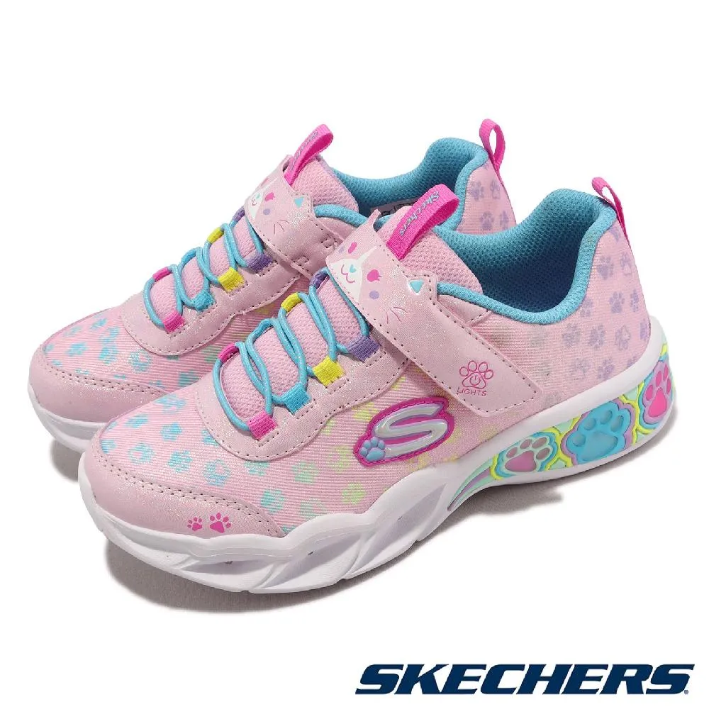 SKECHERS S LIGHTS 燈鞋 魔鬼氈 中大童 藍粉 R8771(302330LLBPK) 歷史價格詳細信息