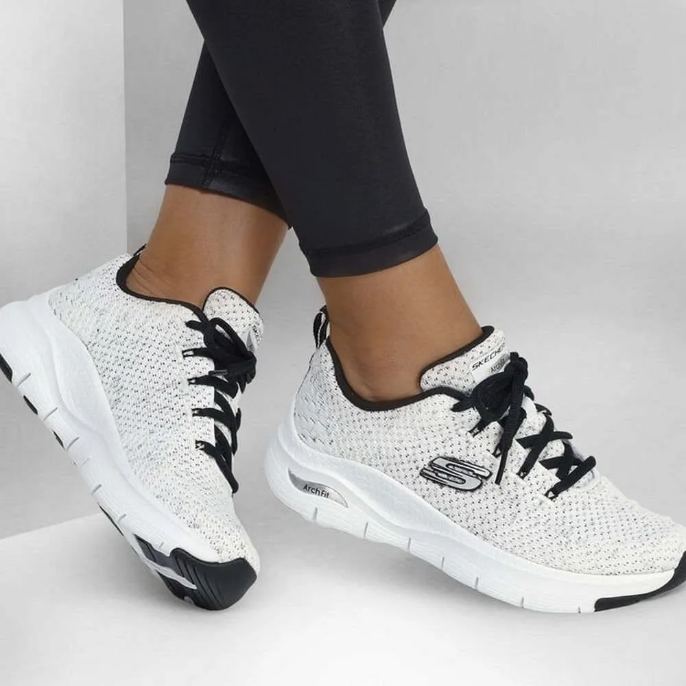【SKECHERS】女 ARCH FIT 休閒鞋-149413BKMN 歷史價格詳細信息