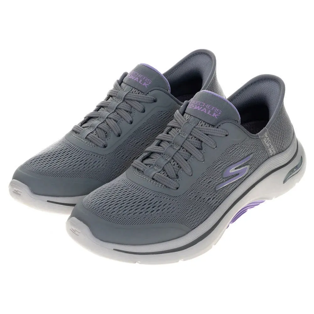 Skechers Go Walk Arch Fit 2.0 [125319GYLV] 女 健走鞋 瞬穿舒適科技 灰紫 歷史價格詳細信息