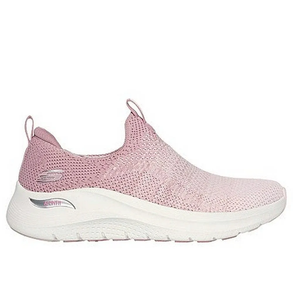 Skechers Arch Fit 2.0 [150066WWBL] 女 休閒鞋 寬楦 厚底 套入式 瞬穿 白 藍 歷史價格詳細信息