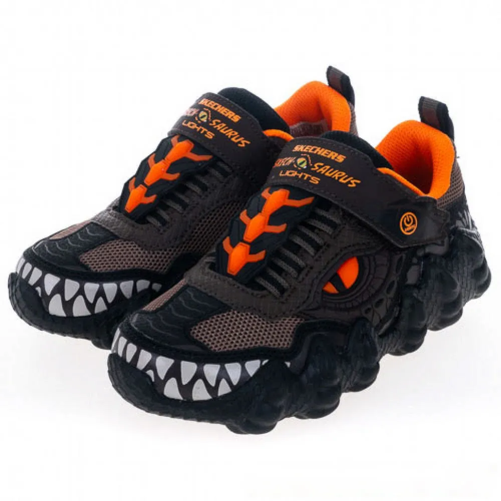 SKECHERS SAURUS 魔鬼氈 燈鞋 中童 黑橘綠 R9057 (400615LBKOR) 歷史價格詳細信息