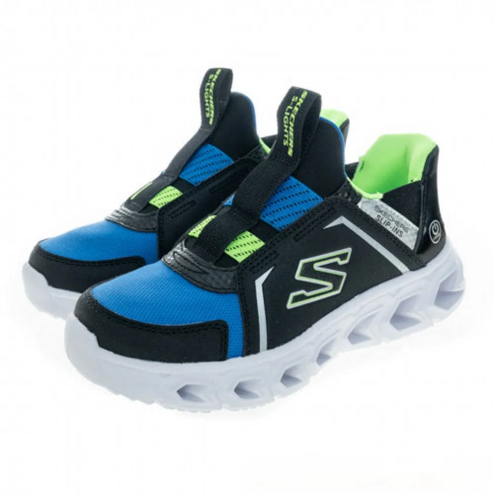 SKECHERS 中大童 HYPNO-FLASH 2.0 休閒鞋 燈鞋 403843LBKLM 黑綠 歷史價格詳細信息