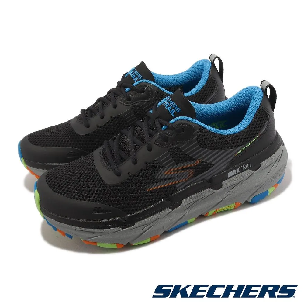SKECHERS Max Cushioning Premier 魔鬼氈 運動鞋 中大童 黑藍 NO.R6221 歷史價格詳細信息
