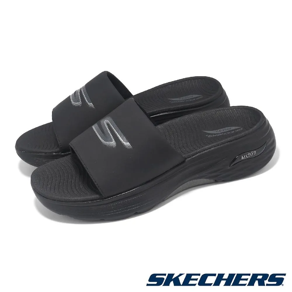 Skechers 涼鞋 Max Cushioning 男 黑 厚底 跑鞋中底 休閒鞋【ACS】 229010-BKBL 歷史價格詳細信息