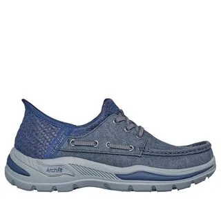 Skechers 休閒鞋 Arch Fit Motley 套入式 牛仔布 男鞋 懶人鞋【ACS】 204415NVY 歷史價格詳細信息