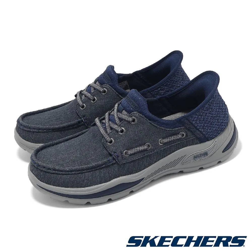 Skechers 休閒鞋 Arch Fit Motley 套入式 牛仔布 男鞋 懶人鞋【ACS】 204415NVY 歷史價格詳細信息