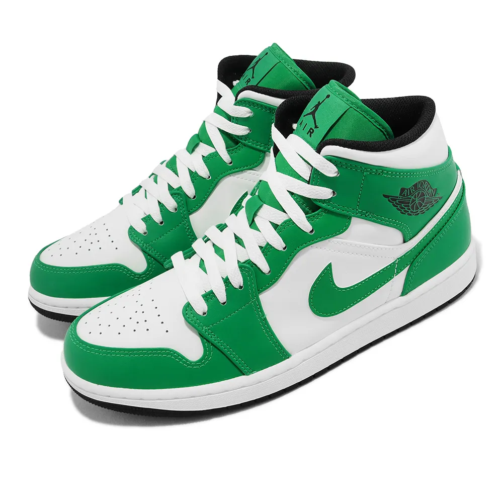 Nike Air Jordan 1 Mid Lucky Green 男鞋 綠 白 AJ1 休閒鞋 皮革 喬丹 一代 DQ8426-301 歷史價格詳細信息