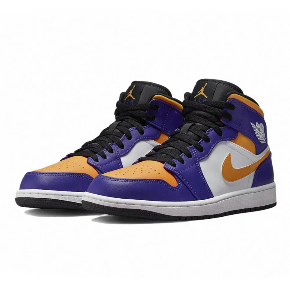 NIKE 籃球鞋 AIR JORDAN 1 MID 男 DQ8426615 櫻桃木紅/灰 DQ8426517 紫/黃 歷史價格詳細信息