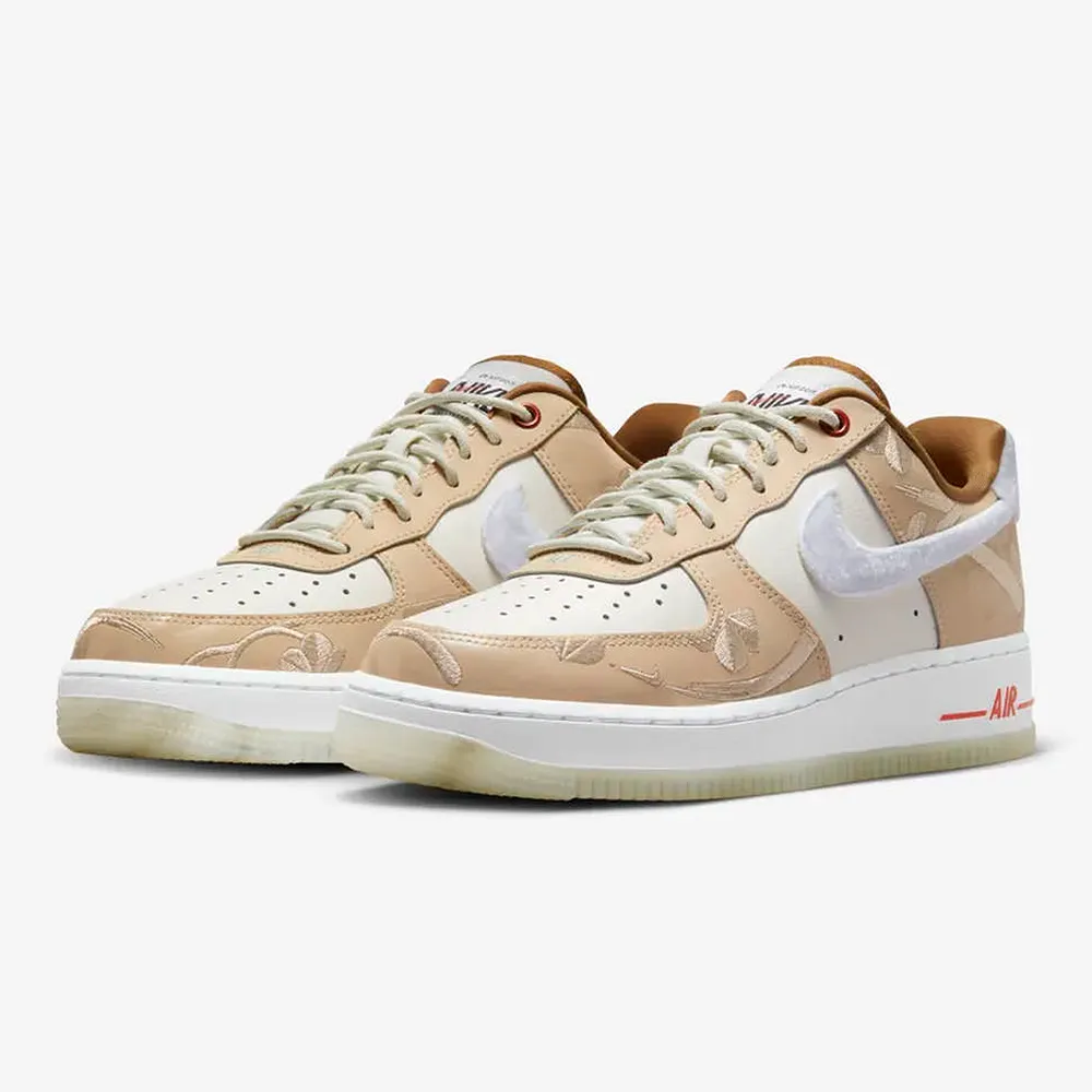 Nike Wmns Air Force 1 07 LX [FD4341-101] 女 休閒鞋 經典 毛絨 刺繡 奶茶 白 歷史價格詳細信息