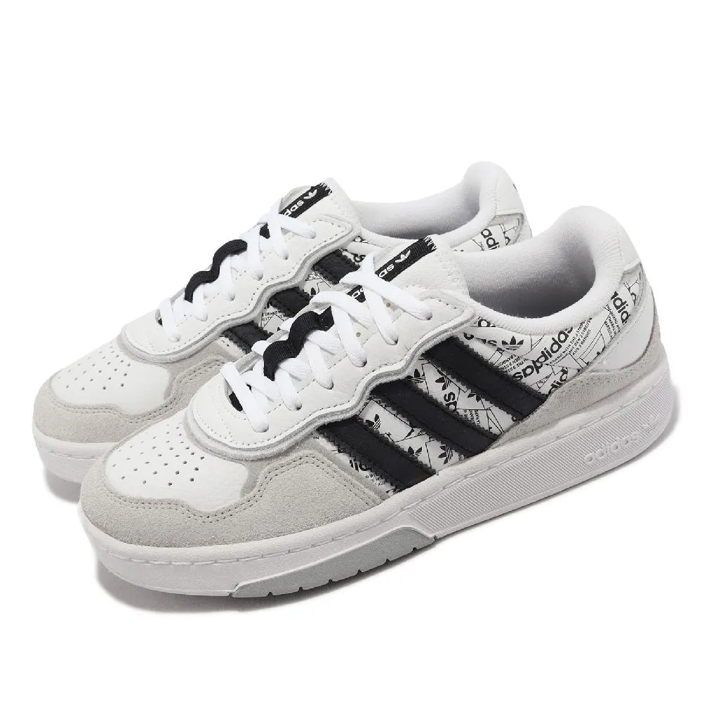 adidas Courtic 白 灰 黑 愛迪達 男鞋 女鞋 復古 休閒鞋 滿版圖樣 三葉草 零碼福利品 【ACS】 歷史價格詳細信息