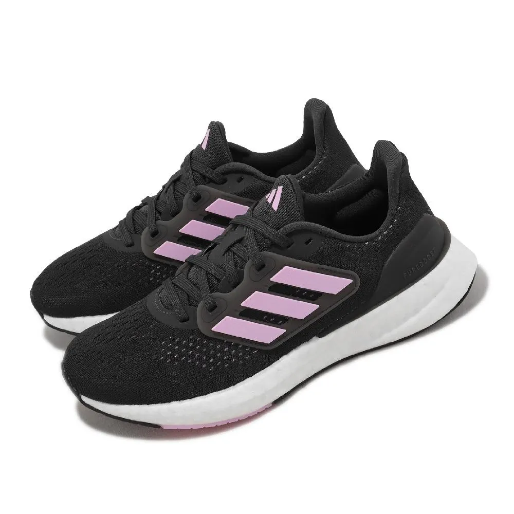 ADIDAS IF2386 PUREBOOST 23 W 女款跑鞋 避震彈力 橡膠大底 黑×粉紫【iSport愛運動】 歷史價格詳細信息