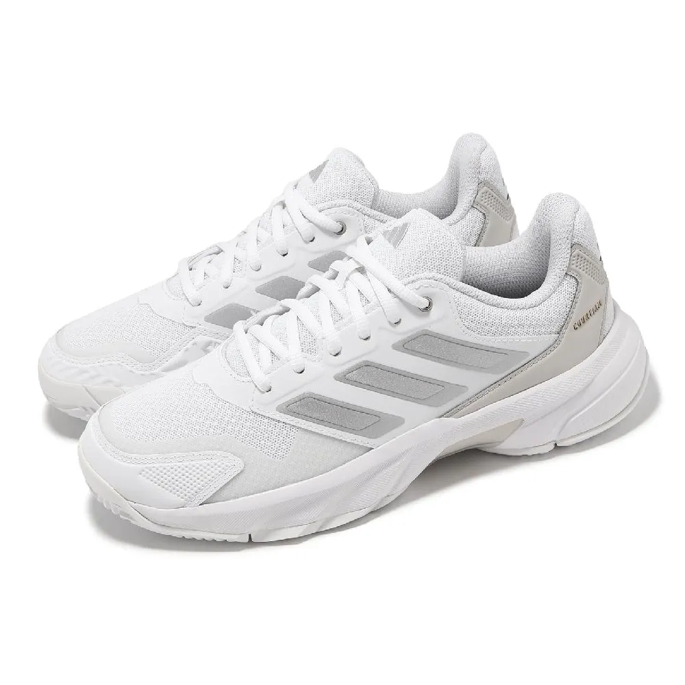 adidas 愛迪達 網球鞋 CourtJam Control 3 W 女鞋 白 銀 緩衝 抓地 運動鞋 ID2457 歷史價格詳細信息