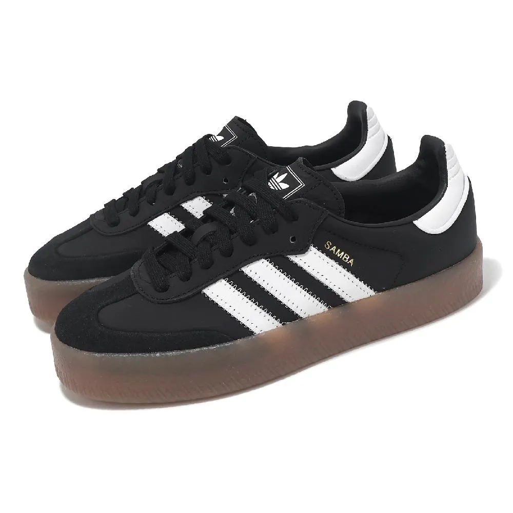 Adidas Sambae W JI1350 女 休閒鞋 運動 經典 三葉草 厚底 增高 膠底 黑 白 歷史價格詳細信息