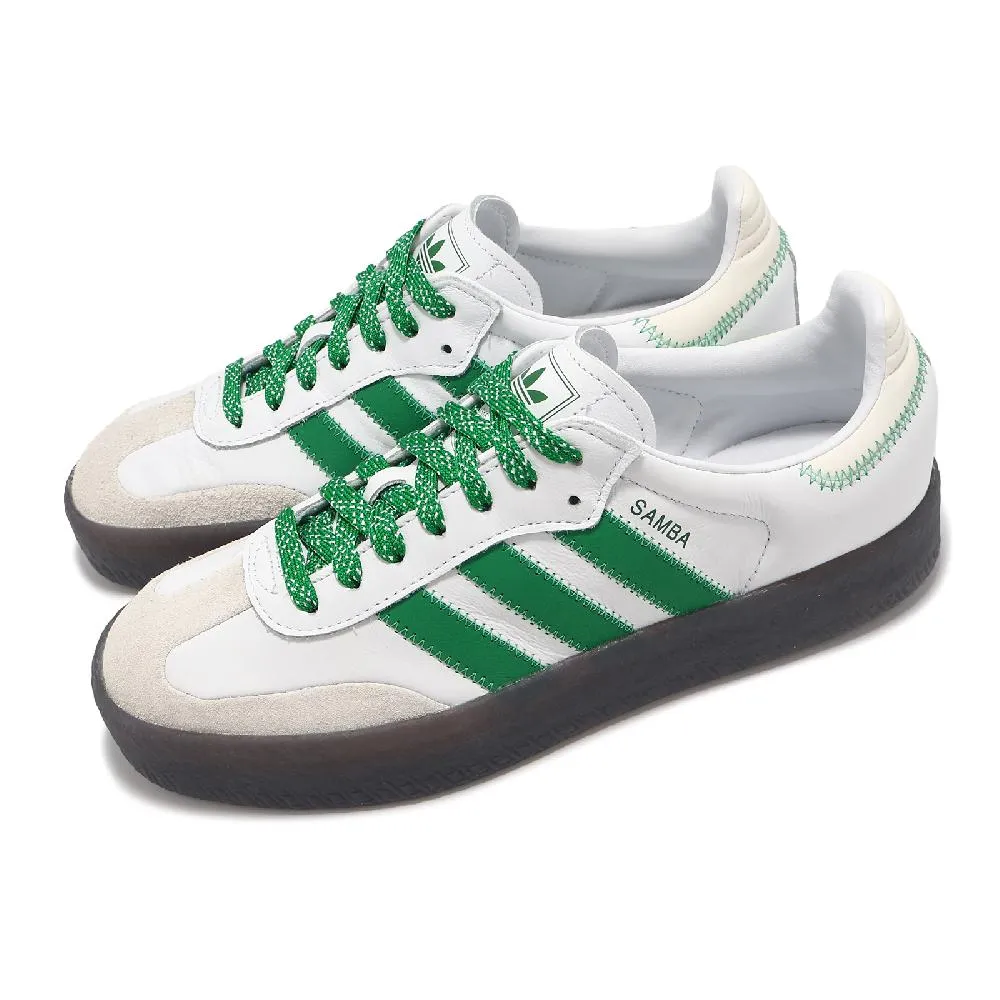 Adidas Sambae W [IE9105] 女 休閒鞋 運動 經典 三葉草 厚底 增高 膠底 白綠 歷史價格詳細信息